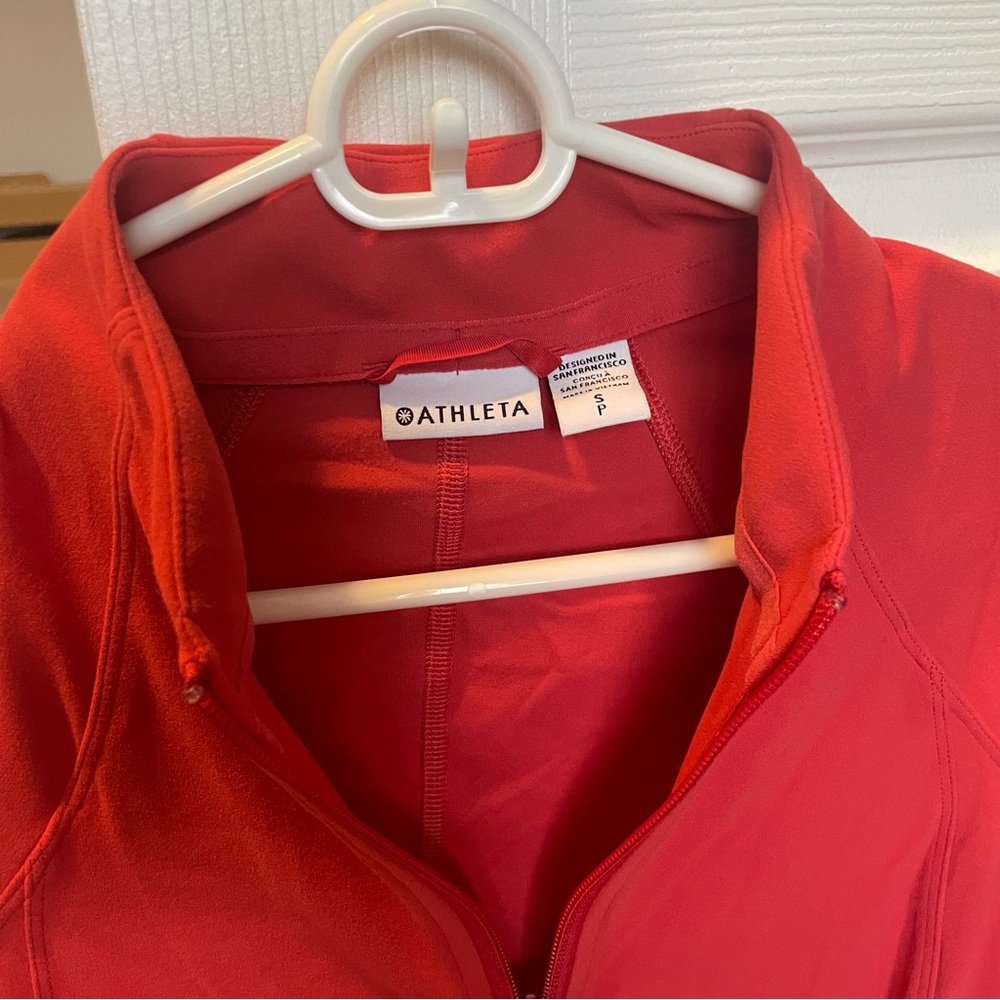 Athleta Salutation Jacket Red Lynchee - image 3